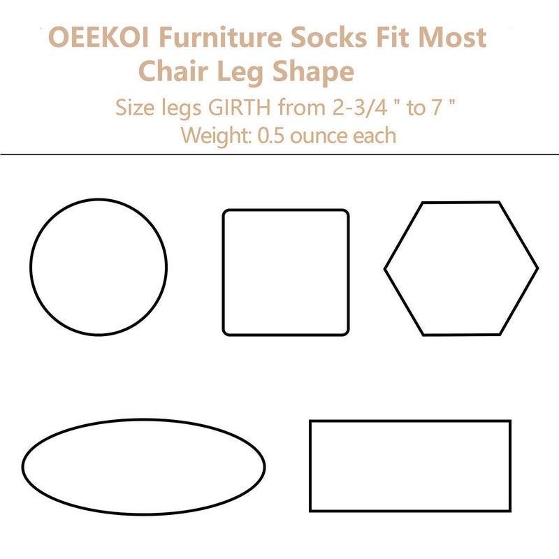 OEEKOI 24 PCS Furniture Leg Knitted Protector- Chair Leg Floor Protectors for Avoid Scratches, Furniture Leg Socks for Moving Easily and Reduce Noise, Black - Image 5